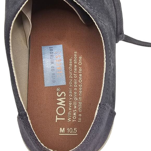TOMS Men\'s Payton Forged Iron Nubuck/Hemp Oxford Sneakers Size 10.5 main image 9